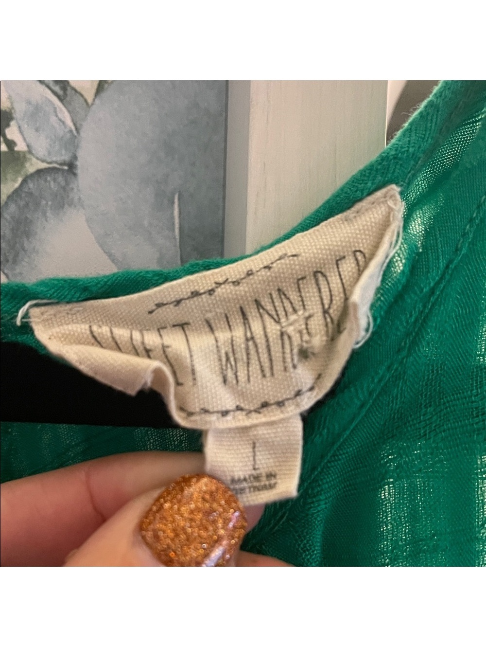 Sweet Wanderer | M | Green Sleeveless Blouse - perfect for layering - Picture 4 of 7